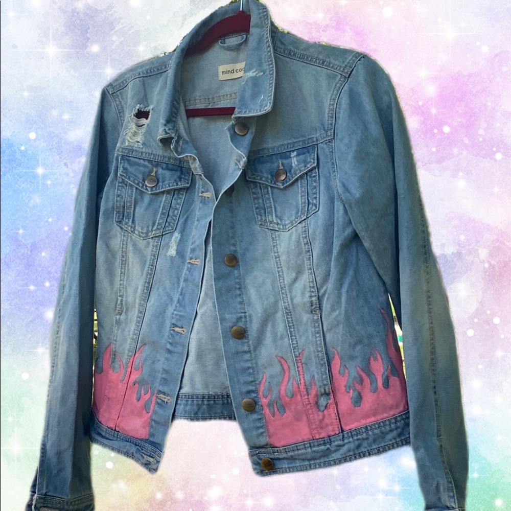 Flames Denim Jacket - image 1